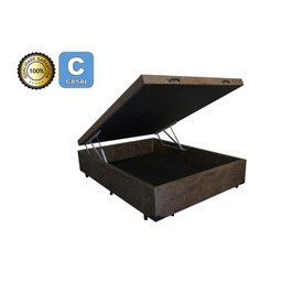 Cama Box Baú Casal 138 - Bello Box- Suede Marrom - 4