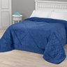 Edredom Plush Ladotta Solteiro Hezagono Azul - 1