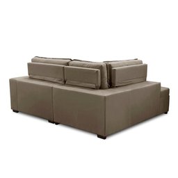 Sofá de Canto Retrátil e Reclinável com Molas 2,50x2,00 Esq Virginia Suede Capucino Adonai - 8
