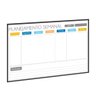 Quadro Planner 60x40 Cm Semanal Light e Mensal Gray Moldura Madeira Preto - Semanal - 2