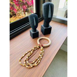 Decoração Colar de Mesa Najia Elo Sisal bege - 2
