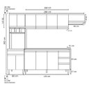 Ver imagem 4 de Cozinha Completa Modulada 4 Peças Andréia 280cm Ajl Móveis
