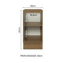 Ver imagem 4 de Balcão Madesa Lux 40 cm 1 Porta (Sem Tampo) Rustic/Branco Veludo