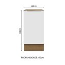 Ver imagem 3 de Balcão Madesa Lux 40 cm 1 Porta (Sem Tampo) Rustic/Branco Veludo
