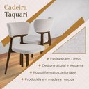 Ver imagem 5 de Cadeira de Jantar Taquari Madeira Maciça Tecido Linho Bege