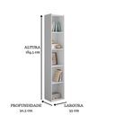 Ver imagem 3 de Estante Livreiro Com Prateleiras Janaína Branco