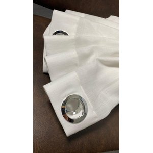 Cortina no Tecido Linho Flamê Off White- 1,35l X 2,50a