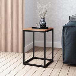 Mesa Lateral Multimóveis CR45084 Castanho/Preta - 1