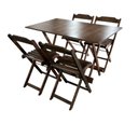 Ver imagem 3 de Conjunto Mesa Dobrável 1,20m com Tampo em Mdf Ultra Plus e 4 Cadeiras Dobráveis Imbuia