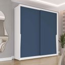Ver imagem 1 de Guarda Roupa Solteiro com 2 Portas de Correr e 2 Gavetas 240826 Linha Porto Politorno Móveis
