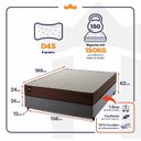 Ver imagem 2 de Conjunto Cama Box Espuma Atlanta Marrom Casal 138x188x62