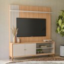 Ver imagem 1 de Home Theater 2 Portas Norris Mdp/mdf Tv até 65 Pés de Madeira Jequitibá/offwhite G77 - Gran Belo