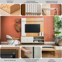 Ver imagem 3 de Home Theater 2 Portas Norris Mdp/mdf Tv até 65 Pés de Madeira Jequitibá/offwhite G77 - Gran Belo