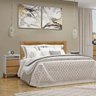 Conjunto Quarto: Cama Casal Queen, 2 Mesas Cabeceiras Prata Off White/freijó Madeira Pinus - Finestr - 1
