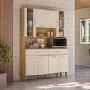 Ver imagem 1 de Armário de Cozinha Compacta 8 Portas 2 Gavetas Golden - Freijó/soft