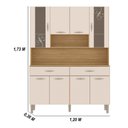 Ver imagem 2 de Armário de Cozinha Compacta 8 Portas 2 Gavetas Golden - Freijó/soft