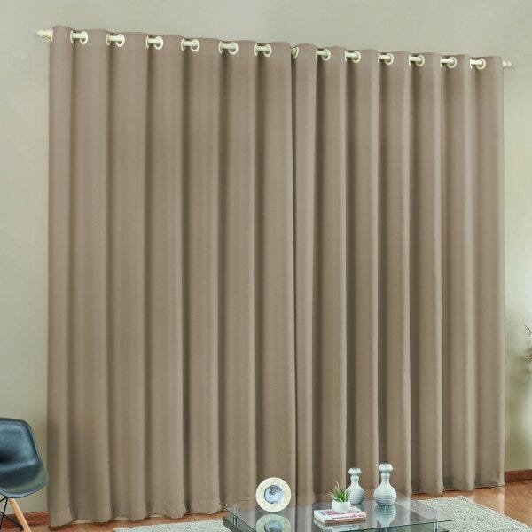 Cortina 2 Folhas Capri Lisa Guga Tapetes 1,80mx2,20m - 1