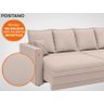 Sofá Positano 2,40M sem Caixa, Retrátil e Reclinável Velosuede - Bege - 6