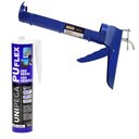 Ver imagem 1 de Aplicador de Silicone Fechado + Selante PU Flex Uso Geral Branco 280ml - Unipega