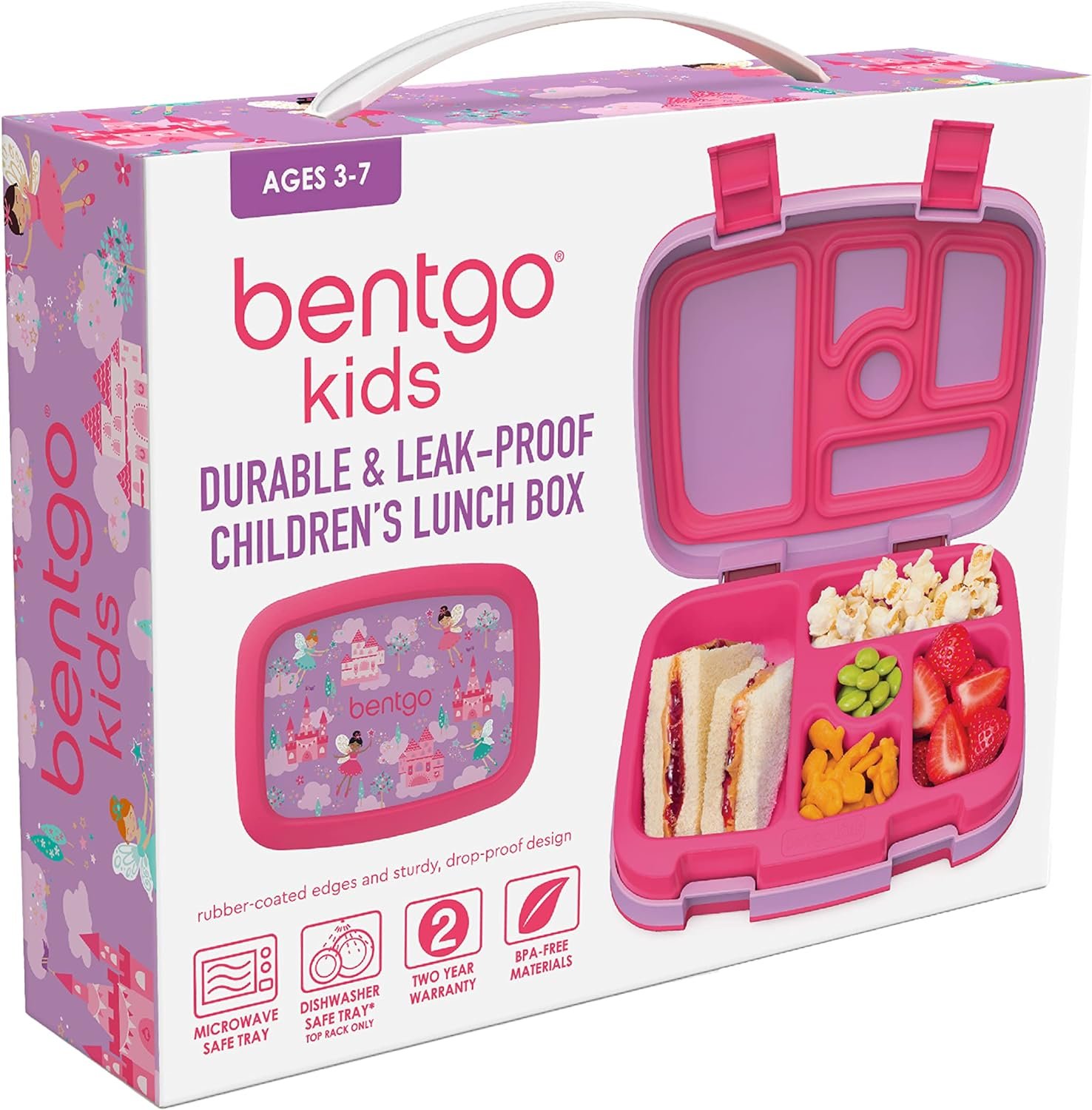 Bentgo® Lancheira Infantil À Prova de Vazamento Rosa - 7