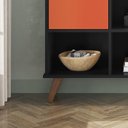 Ver imagem 3 de Nicho Organizador Retro Preto com 6 Gavetas Branco/Colorida 108 x 92,5cm - FdECOR