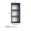 Ver imagem 2 de Conjunto Banheiro Gabinete com Cuba Espelheira Armários LED 5 Portas MDP 96cm Mel Grafite
