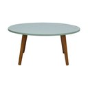 Ver imagem 4 de Mesa de Centro Retrô Cor Verde Oliva Pés Palito Cor Natural