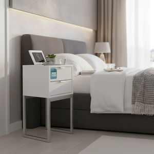 Mesa Cabeceira 30cm Mdf Montada Pequena Compacta Industrial