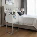 Ver imagem 5 de Mesa Cabeceira 30cm Mdf Montada Pequena Compacta Industrial