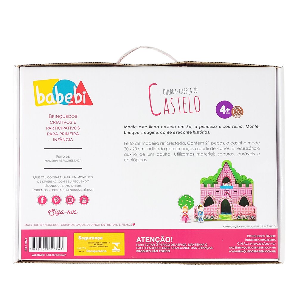 Brinquedo Educativo infantil - Castelo de Papelão