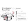 Caçarola Funda Tramontina Allegra em Aço Inox com Fundo Triplo 18 Cm 2,2 L Tramontina - 4