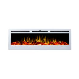 Lareira Elétrica Aquecedor Preta 55 Polegadas Branca Chamas 110v 3d Chaleur Brasil - 1