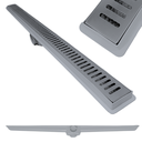 Ver imagem 1 de Ralo Linear Banheiro Seca Box 5x100 Inox Tradicional Espelhado Coletor Cinza com Sifão Tela (5cm x 1