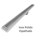Ver imagem 2 de Ralo Linear Banheiro Seca Box 5x100 Inox Tradicional Espelhado Coletor Cinza com Sifão Tela (5cm x 1