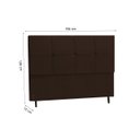 Ver imagem 2 de Cabeceira Casal Queen Size 164 Cm New Paris Marrom Botão Diamante para Cama Box Estofada - Jbe Móvei