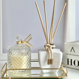 Vela Aromática Perfumada de Lavanda Pote Vidro Luxo 180g Cera de Coco - 5