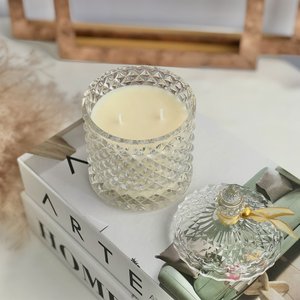 Vela Aromática Perfumada de Lavanda Pote Vidro Luxo 180g Cera de Coco