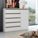 Ver imagem 1 de Cômoda Multiuso 5 Gavetas e 1 Porta 100% MDF Select