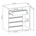 Ver imagem 4 de Cômoda Multiuso 5 Gavetas e 1 Porta 100% MDF Select