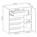 Ver imagem 3 de Cômoda 5 Gavetas 1 Porta Martin Originale Belmax