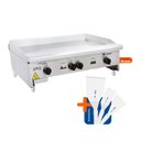 Ver imagem 1 de Chapa Americana Profissional 90cm a Gás 18mm Lisa Inox Cg90 e Conjunto de Espátulas - Venâncio