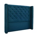 Ver imagem 1 de Cabeceira Cama Box Solteiro 90cm e Recamier Vicenza Veludo Azul Marinho S04 - D'Rossi