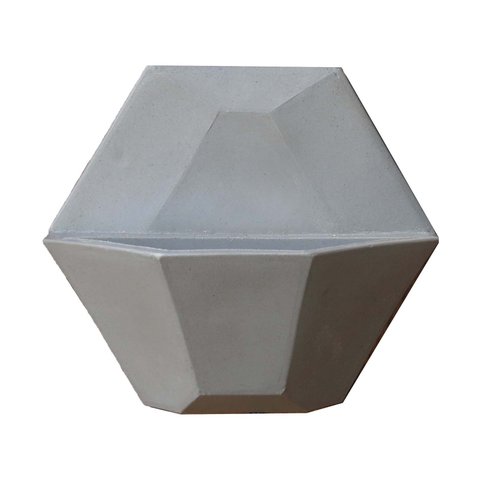 Vaso Planta Diamante 40x35 Jardim Vertical Polietileno - CINZA CIMENTO 004
