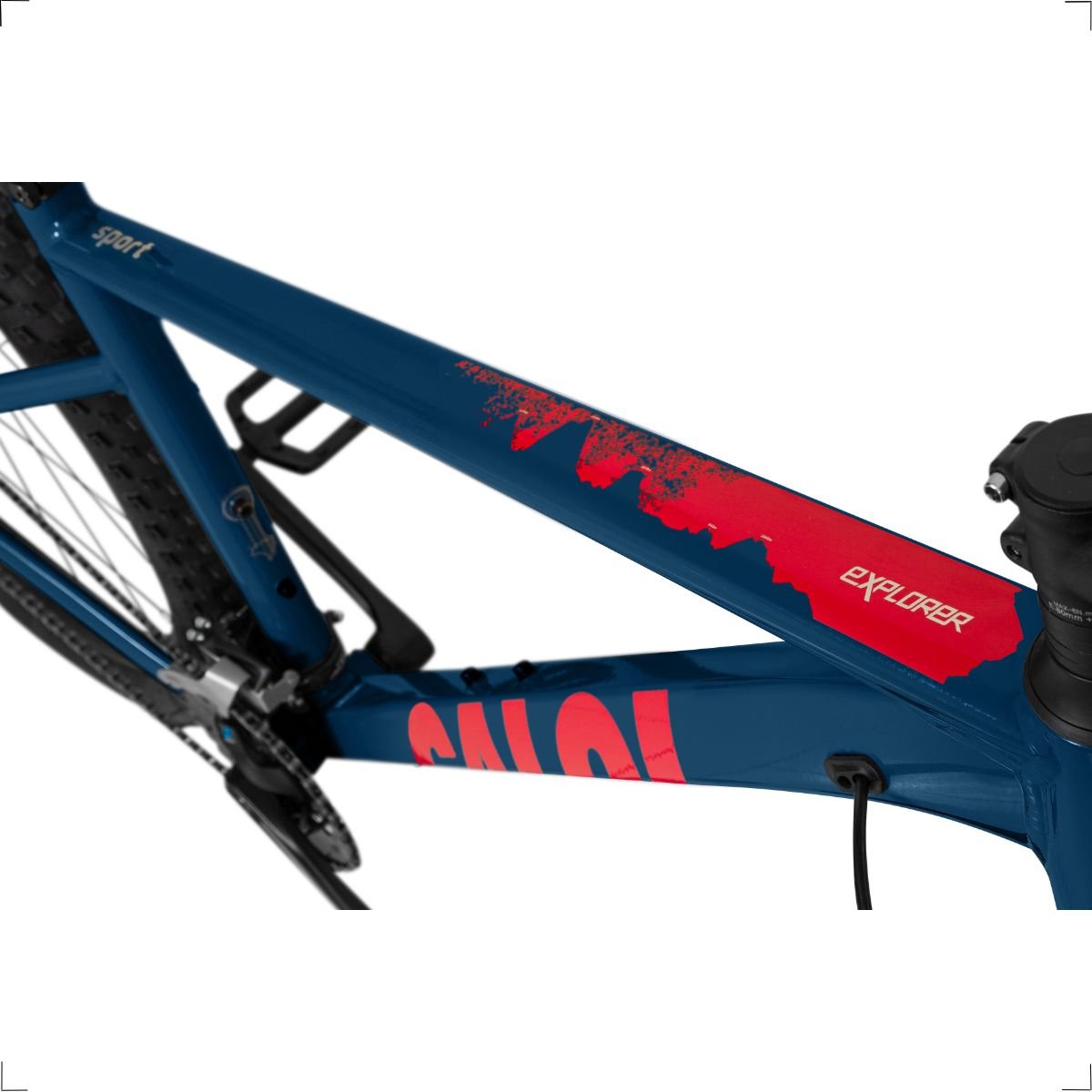 Bicicleta Aro 29 Mtb Caloi Explorer Sport 2024 Freio Hidráulico 16v:p/azul - 8