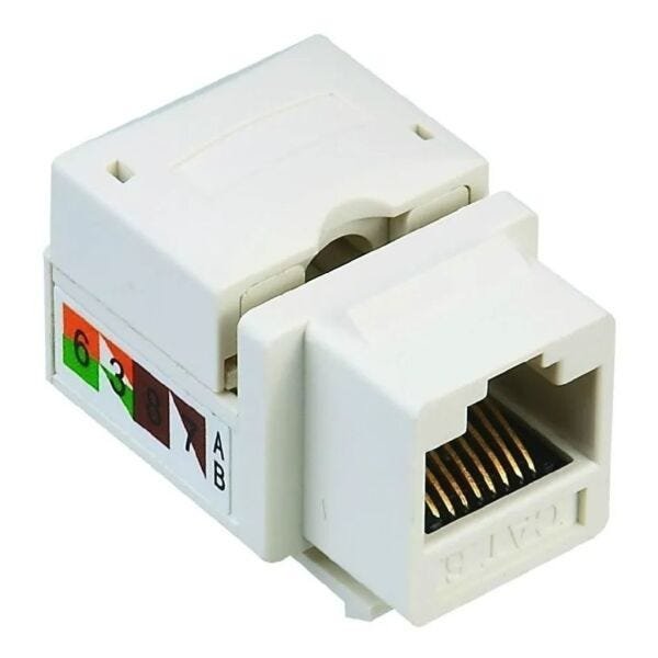 5x Conector Keystone Cat5E Fêmea Rj45 Tomada Original - 1