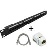 Patch Panel + 25 Patch Cord + 25 Keystone Cat5e Fêmea RJ45 - 1