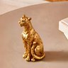 Escultura Leopardo Dourado em Polirresina Mart - 1