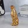 Escultura Leopardo Dourado em Polirresina Mart - 2