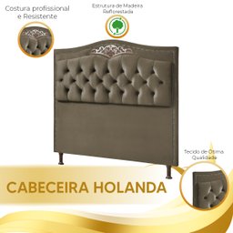 Cabeceira Estofada Holanda 1,60 Queen - Star Confort - 4