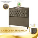 Ver imagem 4 de Cabeceira Cama Box Casal 1,40 Estofada Veludo  Holanda - Star Confort